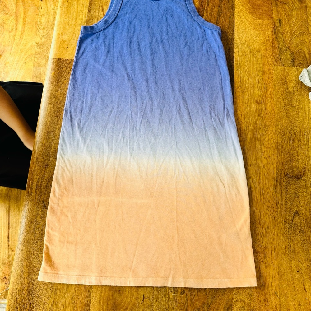 WSLY Blue and Peach Ombre Mini Dress
